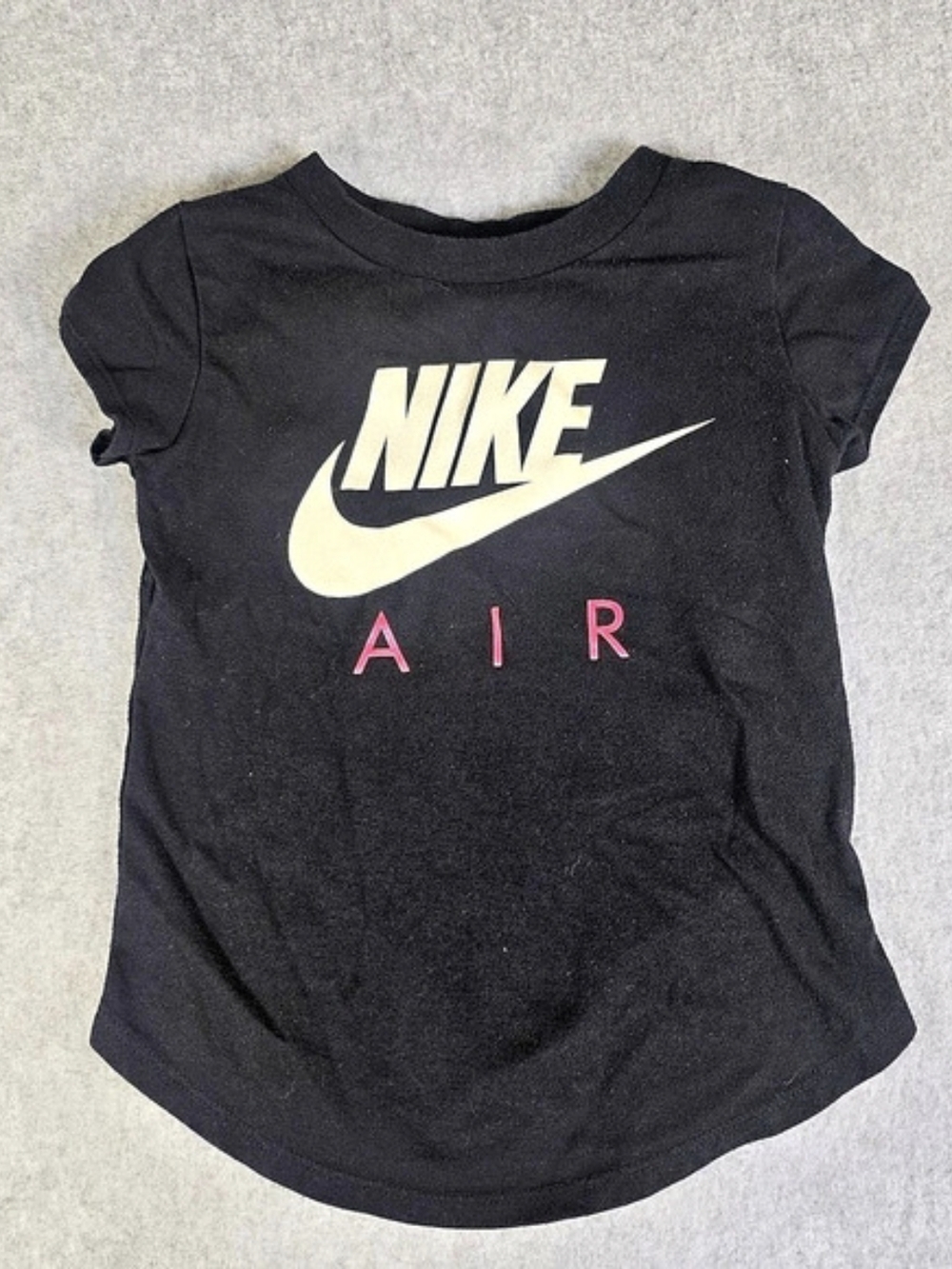 Nike Air Girls 4T Black Swoosh Graphic T-Shirt